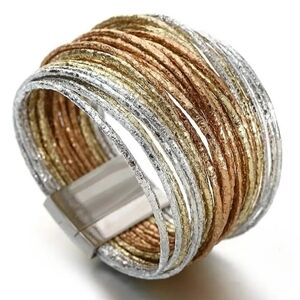 Triple Color Leather Bracelet